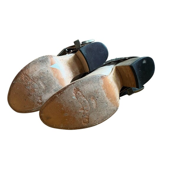 Freebird By Steven SALOON Taupe Tan Leather Western Belted Boots Womens Size 8 - Picture 11 of 16